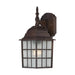 Wall Lantern Nuvo 60-4905 Adams - 1 Light - 14 in. - Outdoor Wall with Frosted Glass - Rustic Bronze Finish Nuvo