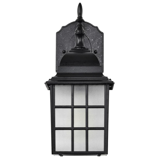 Wall Lantern Nuvo 60-4906 Adams - 1 Light - 14 in. - Outdoor Wall with Frosted Glass - Textured Black Finish Nuvo
