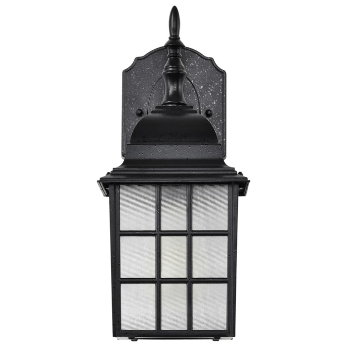 Wall Lantern Nuvo 60-4906 Adams - 1 Light - 14 in. - Outdoor Wall with Frosted Glass - Textured Black Finish Nuvo