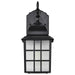 Wall Lantern Nuvo 60-4906 Adams - 1 Light - 14 in. - Outdoor Wall with Frosted Glass - Textured Black Finish Nuvo