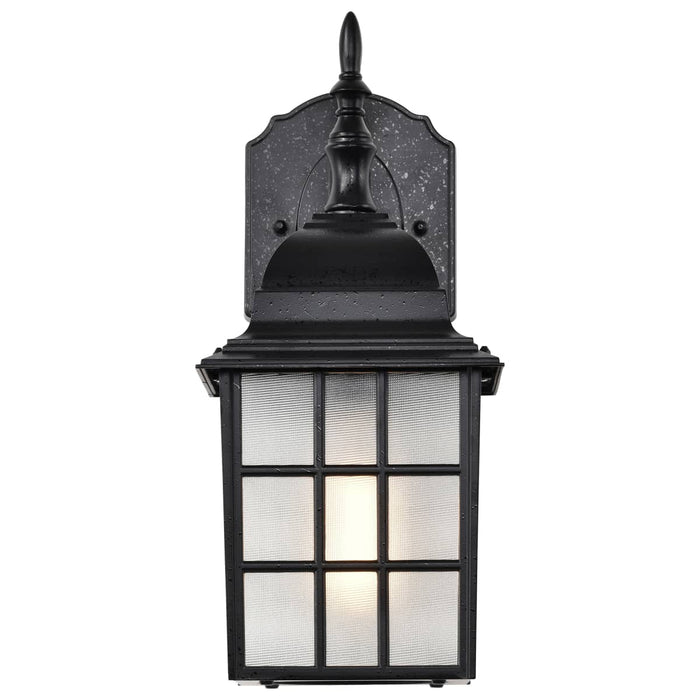 Wall Lantern Nuvo 60-4906 Adams - 1 Light - 14 in. - Outdoor Wall with Frosted Glass - Textured Black Finish Nuvo