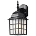 Wall Lantern Nuvo 60-4906 Adams - 1 Light - 14 in. - Outdoor Wall with Frosted Glass - Textured Black Finish Nuvo