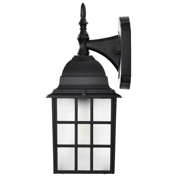 Wall Lantern Nuvo 60-4906 Adams - 1 Light - 14 in. - Outdoor Wall with Frosted Glass - Textured Black Finish Nuvo