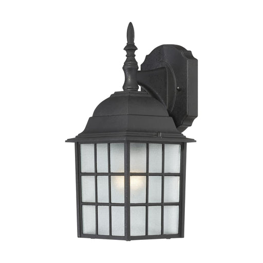 Wall Lantern Nuvo 60-4906 Adams - 1 Light - 14 in. - Outdoor Wall with Frosted Glass - Textured Black Finish Nuvo