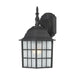 Wall Lantern Nuvo 60-4906 Adams - 1 Light - 14 in. - Outdoor Wall with Frosted Glass - Textured Black Finish Nuvo