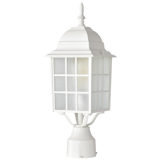 Post Lantern Nuvo 60-4907 Adams - 1 Light - 17 in. - Outdoor Post with Frosted Glass - White Finish Nuvo