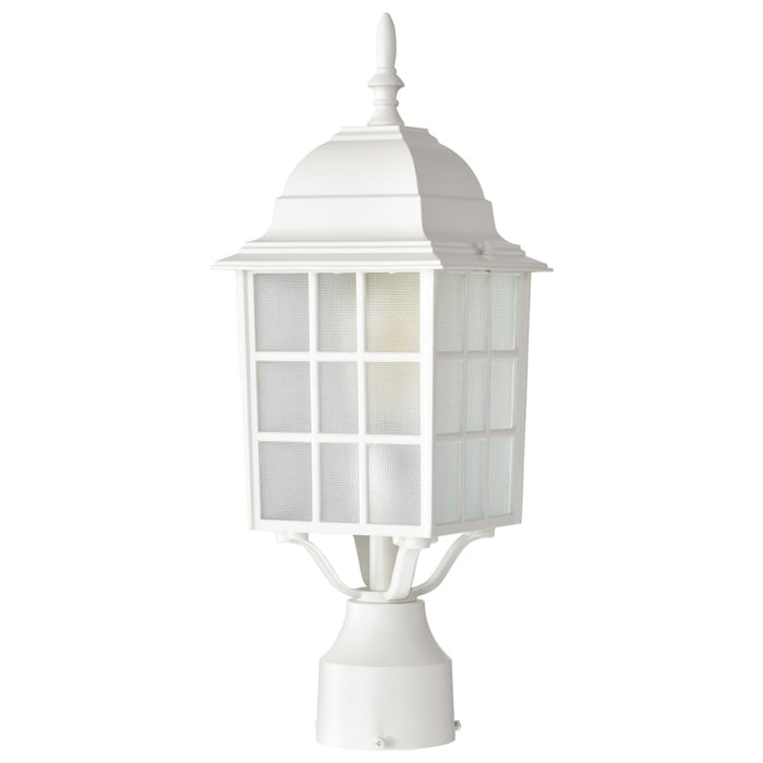 Post Lantern Nuvo 60-4907 Adams - 1 Light - 17 in. - Outdoor Post with Frosted Glass - White Finish Nuvo