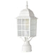 Post Lantern Nuvo 60-4907 Adams - 1 Light - 17 in. - Outdoor Post with Frosted Glass - White Finish Nuvo