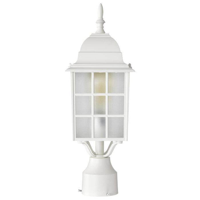 Post Lantern Nuvo 60-4907 Adams - 1 Light - 17 in. - Outdoor Post with Frosted Glass - White Finish Nuvo