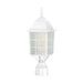 Post Lantern Nuvo 60-4907 Adams - 1 Light - 17 in. - Outdoor Post with Frosted Glass - White Finish Nuvo