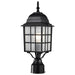 Post Lantern Nuvo 60-4909 Adams - 1 Light - 17 in. - Outdoor Post with Frosted Glass - Textured Black Finish Nuvo