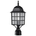 Post Lantern Nuvo 60-4909 Adams - 1 Light - 17 in. - Outdoor Post with Frosted Glass - Textured Black Finish Nuvo