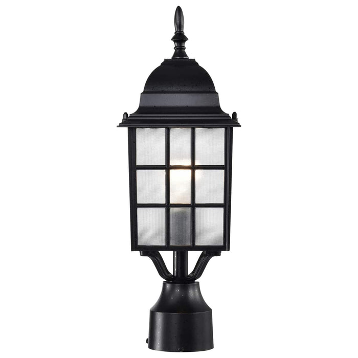 Post Lantern Nuvo 60-4909 Adams - 1 Light - 17 in. - Outdoor Post with Frosted Glass - Textured Black Finish Nuvo