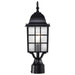 Post Lantern Nuvo 60-4909 Adams - 1 Light - 17 in. - Outdoor Post with Frosted Glass - Textured Black Finish Nuvo