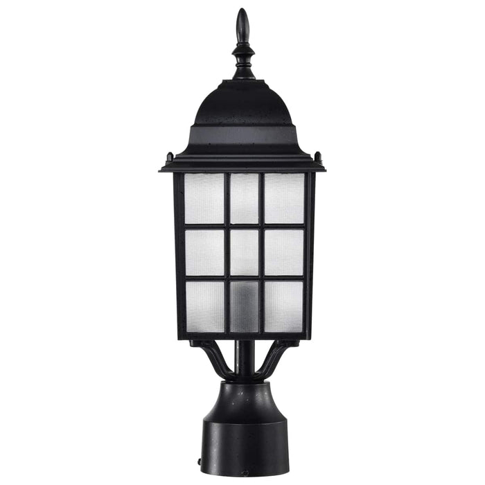 Post Lantern Nuvo 60-4909 Adams - 1 Light - 17 in. - Outdoor Post with Frosted Glass - Textured Black Finish Nuvo