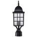 Post Lantern Nuvo 60-4909 Adams - 1 Light - 17 in. - Outdoor Post with Frosted Glass - Textured Black Finish Nuvo