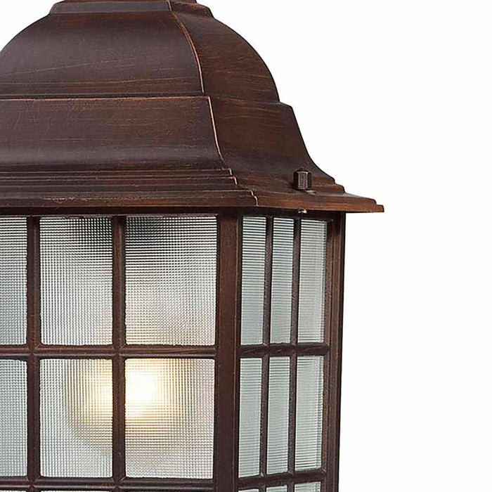 Hanging Lantern Nuvo 60-4912 Adams - 1 Light - 16 in. - Outdoor Hanging with Frosted Glass - Rustic Bronze Finish Nuvo