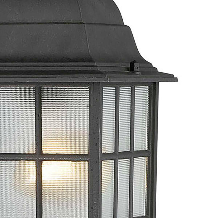 Hanging Lantern Nuvo 60-4913 Adams - 1 Light - 16 in. - Outdoor Hanging with Frosted Glass - Textured Black Finish Nuvo