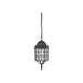 Hanging Lantern Nuvo 60-4913 Adams - 1 Light - 16 in. - Outdoor Hanging with Frosted Glass - Textured Black Finish Nuvo