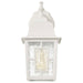 Wall Lantern Nuvo 60-4921 Banyan - 1 Light - 12 in. - Outdoor Wall with Clear Water Glass - White Finish Nuvo