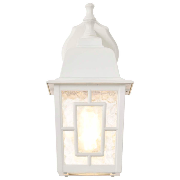Wall Lantern Nuvo 60-4921 Banyan - 1 Light - 12 in. - Outdoor Wall with Clear Water Glass - White Finish Nuvo