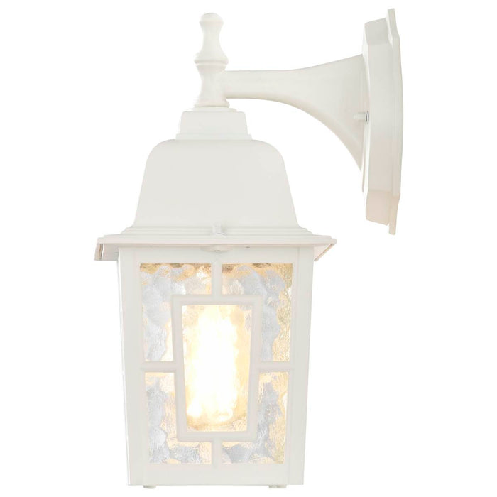 Wall Lantern Nuvo 60-4921 Banyan - 1 Light - 12 in. - Outdoor Wall with Clear Water Glass - White Finish Nuvo