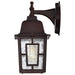 Wall Lantern Nuvo 60-4922 Banyan - 1 Light - 12 in. - Outdoor Wall with Clear Water Glass - Rustic Bronze Finish Nuvo