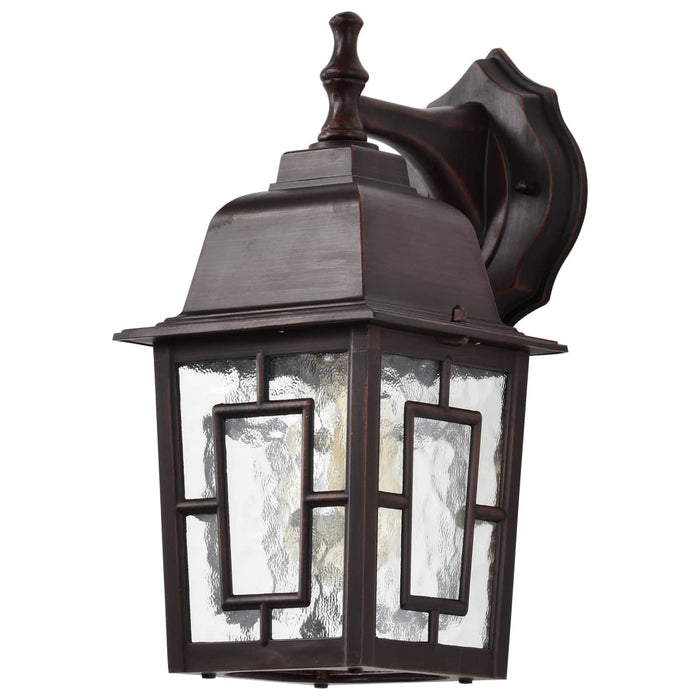 Wall Lantern Nuvo 60-4922 Banyan - 1 Light - 12 in. - Outdoor Wall with Clear Water Glass - Rustic Bronze Finish Nuvo