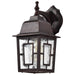 Wall Lantern Nuvo 60-4922 Banyan - 1 Light - 12 in. - Outdoor Wall with Clear Water Glass - Rustic Bronze Finish Nuvo