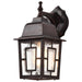 Wall Lantern Nuvo 60-4922 Banyan - 1 Light - 12 in. - Outdoor Wall with Clear Water Glass - Rustic Bronze Finish Nuvo