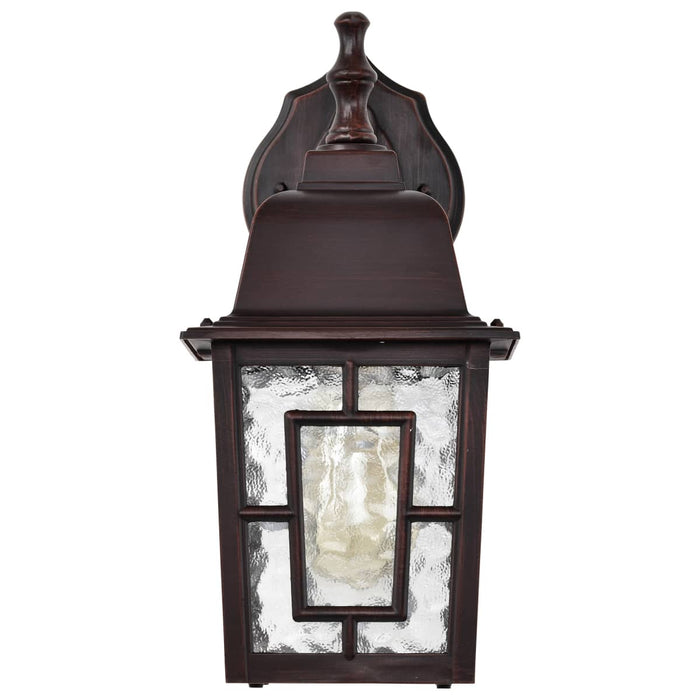 Wall Lantern Nuvo 60-4922 Banyan - 1 Light - 12 in. - Outdoor Wall with Clear Water Glass - Rustic Bronze Finish Nuvo