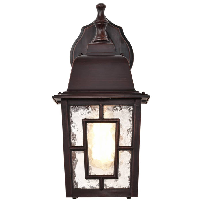 Wall Lantern Nuvo 60-4922 Banyan - 1 Light - 12 in. - Outdoor Wall with Clear Water Glass - Rustic Bronze Finish Nuvo