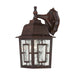Wall Lantern Nuvo 60-4922 Banyan - 1 Light - 12 in. - Outdoor Wall with Clear Water Glass - Rustic Bronze Finish Nuvo