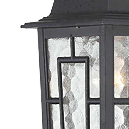 Wall Lantern Nuvo 60-4923 Banyan - 1 Light - 12 in. - Outdoor Wall with Clear Water Glass - Textured Black Finish Nuvo