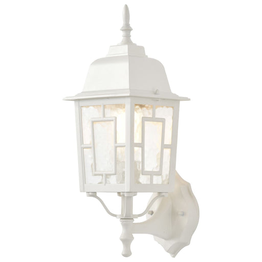 Wall Lantern Nuvo 60-4924 Banyan - 1 Light - 17 in. - Outdoor Wall with Clear Water Glass - White Finish Nuvo