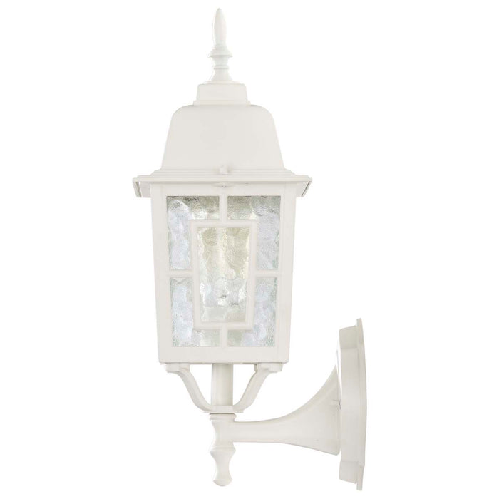 Wall Lantern Nuvo 60-4924 Banyan - 1 Light - 17 in. - Outdoor Wall with Clear Water Glass - White Finish Nuvo