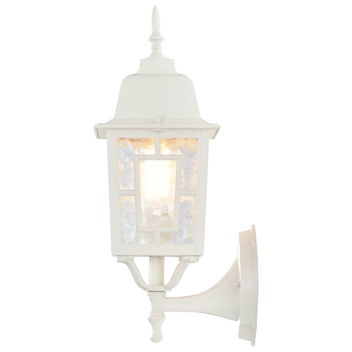 Wall Lantern Nuvo 60-4924 Banyan - 1 Light - 17 in. - Outdoor Wall with Clear Water Glass - White Finish Nuvo