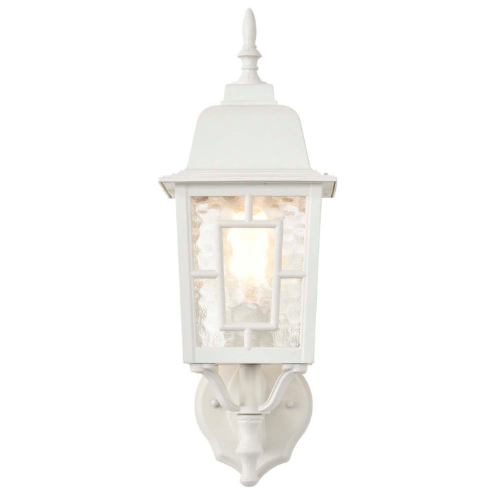 Wall Lantern Nuvo 60-4924 Banyan - 1 Light - 17 in. - Outdoor Wall with Clear Water Glass - White Finish Nuvo