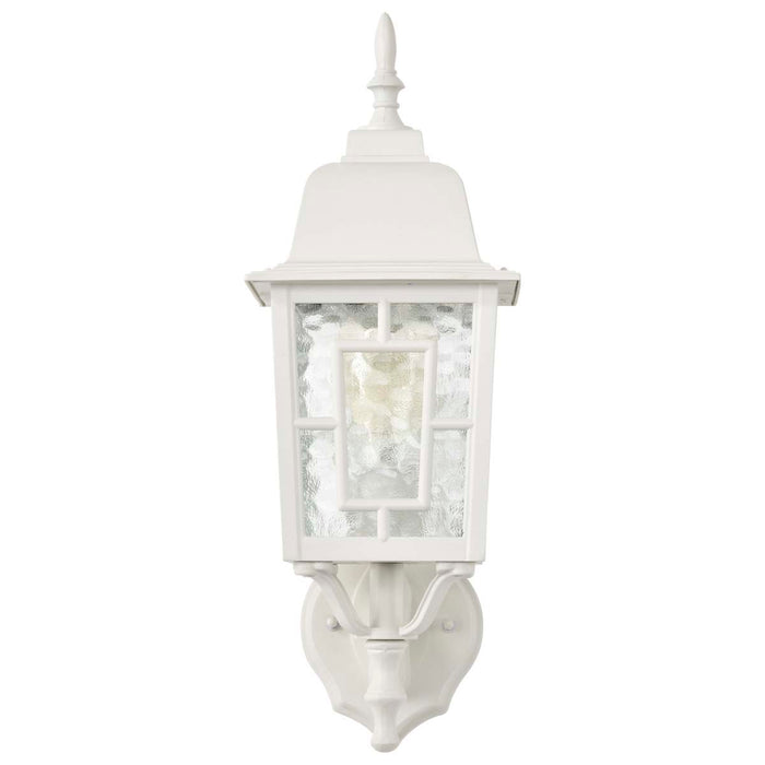 Wall Lantern Nuvo 60-4924 Banyan - 1 Light - 17 in. - Outdoor Wall with Clear Water Glass - White Finish Nuvo
