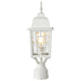 Post Lantern Nuvo 60-4927 Banyan - 1 Light - 17 in. - Outdoor Post with Clear Water Glass - White Finish Nuvo