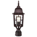 Post Lantern Nuvo 60-4928 Banyan - 1 Light - 17 in. - Outdoor Post with Clear Water Glass - Rustic Bronze Finish Nuvo