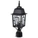 Post Lantern Nuvo 60-4929 Banyan - 1 Light - 17 in. - Outdoor Post with Clear Water Glass - Textured Black Finish Nuvo
