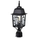 Post Lantern Nuvo 60-4929 Banyan - 1 Light - 17 in. - Outdoor Post with Clear Water Glass - Textured Black Finish Nuvo