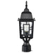 Post Lantern Nuvo 60-4929 Banyan - 1 Light - 17 in. - Outdoor Post with Clear Water Glass - Textured Black Finish Nuvo