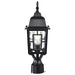 Post Lantern Nuvo 60-4929 Banyan - 1 Light - 17 in. - Outdoor Post with Clear Water Glass - Textured Black Finish Nuvo