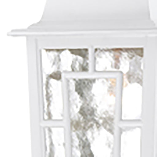 Hanging Lantern Nuvo 60-4931 Banyan - 1 Light - 11 in. - Outdoor Hanging with Clear Water Glass - White Finish Nuvo