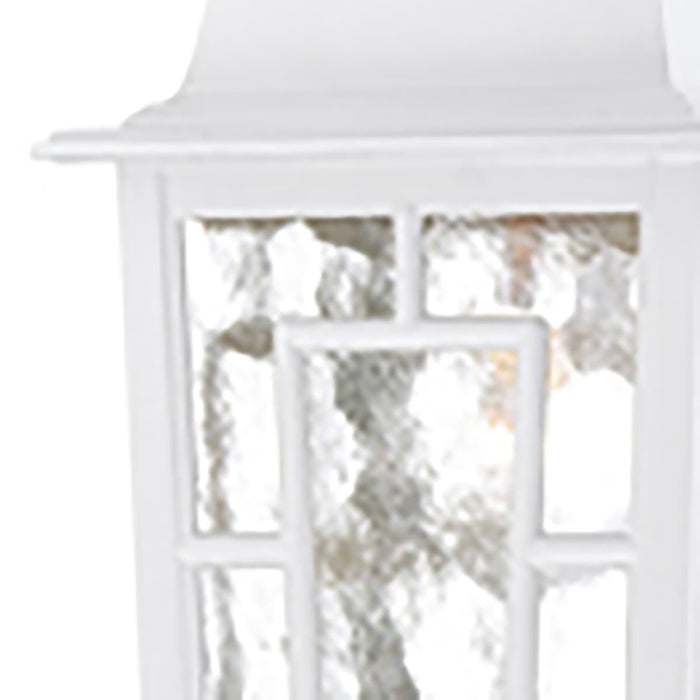 Hanging Lantern Nuvo 60-4931 Banyan - 1 Light - 11 in. - Outdoor Hanging with Clear Water Glass - White Finish Nuvo