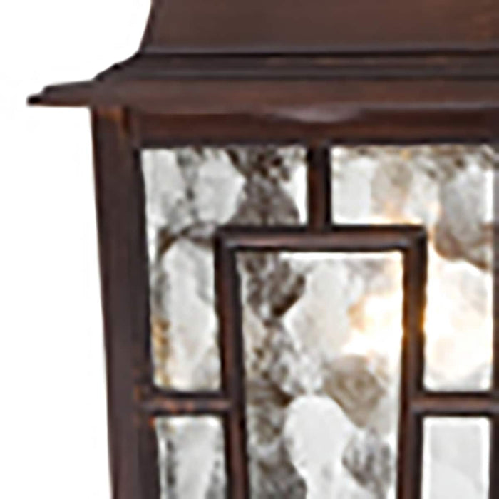 Hanging Lantern Nuvo 60-4932 Banyan - 1 Light - 11 in. - Outdoor Hanging with Clear Water Glass - Rustic Bronze Finish Nuvo