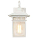 Wall Lantern Nuvo 60-4951 Cove Neck - 1 Light - 12 in. - Outdoor Lantern with Clear Seed Glass - White Finish Nuvo