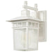 Wall Lantern Nuvo 60-4951 Cove Neck - 1 Light - 12 in. - Outdoor Lantern with Clear Seed Glass - White Finish Nuvo